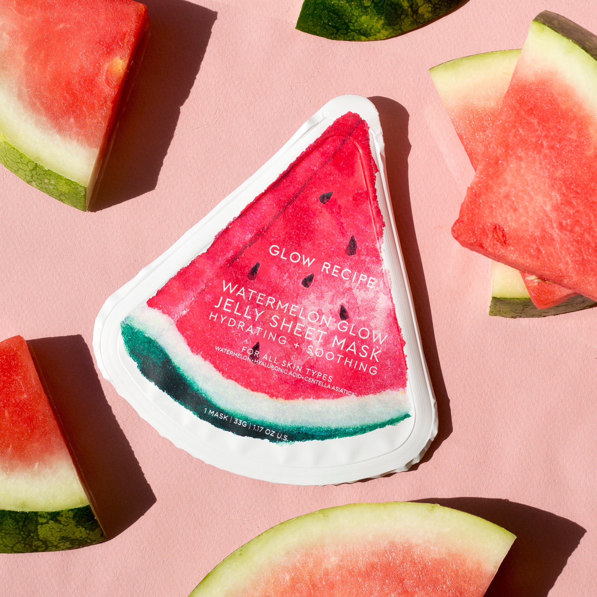 WATERMELON GLOW HYDRATING & SOOTHING JELLY SHEET MASK (MASCARILLA DE HIDROGEL)